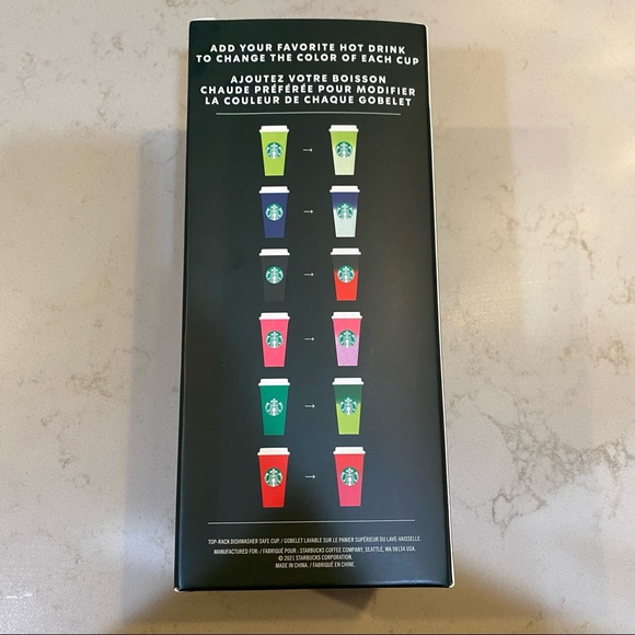 New Starbucks Color Changing Reusable Hot Cups Lids Coffee Plastic Colorful - Picture 5 of 7